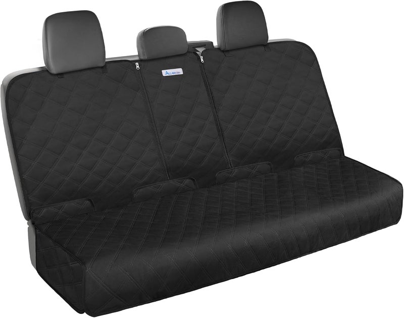 ALLANSING XL Back Seat Cover for Full-Size Trucks/SUVs Rear Split Bench, Heavy Duty 900D Waterproof Non-Slip Car Seat Protector for Messy Pet Dogs & Kids, Easy Clean (Black) - Image 1